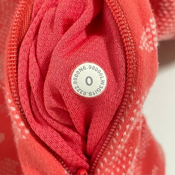 Lululemon Its Rulu Run Cropped Half Zip Heritage Camo Jacquard Raspberry Pink 0 - Picture 16 of 16